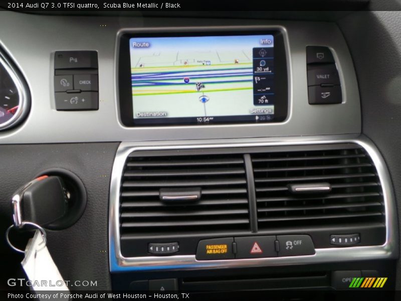 Scuba Blue Metallic / Black 2014 Audi Q7 3.0 TFSI quattro