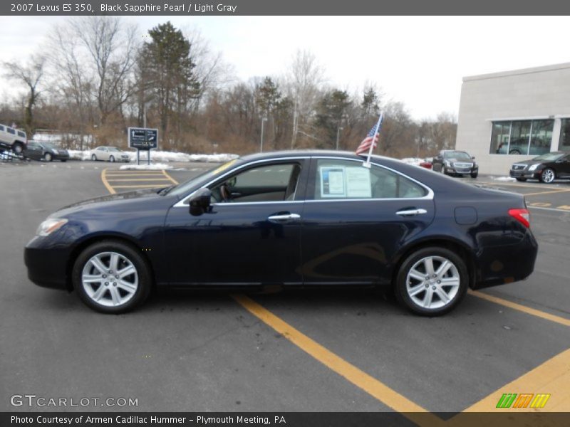 Black Sapphire Pearl / Light Gray 2007 Lexus ES 350