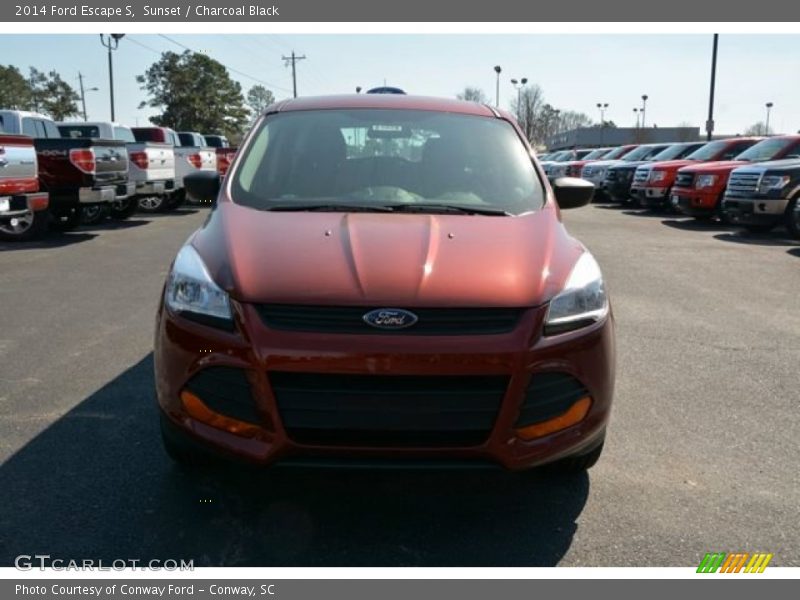 Sunset / Charcoal Black 2014 Ford Escape S