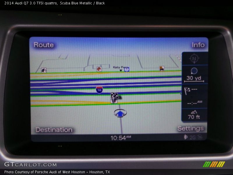 Scuba Blue Metallic / Black 2014 Audi Q7 3.0 TFSI quattro