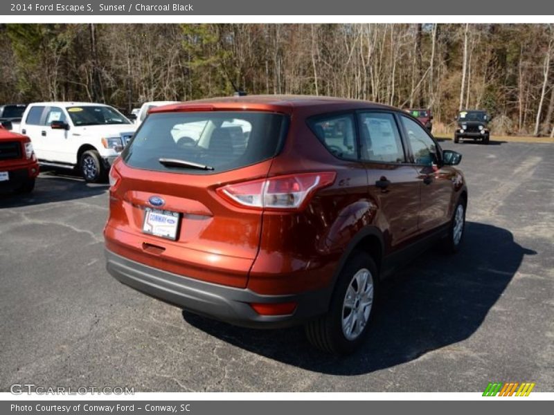 Sunset / Charcoal Black 2014 Ford Escape S
