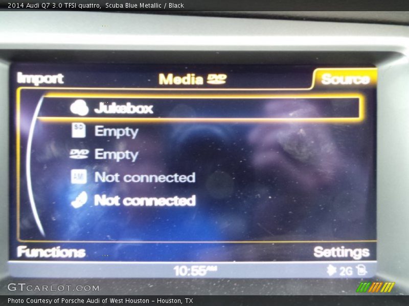 Scuba Blue Metallic / Black 2014 Audi Q7 3.0 TFSI quattro