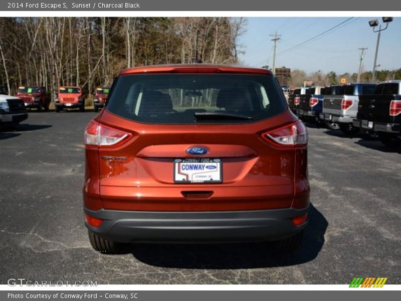 Sunset / Charcoal Black 2014 Ford Escape S