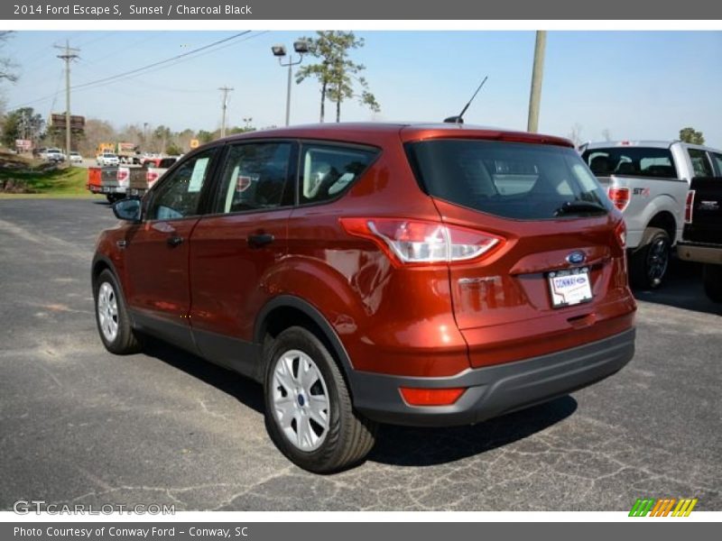 Sunset / Charcoal Black 2014 Ford Escape S