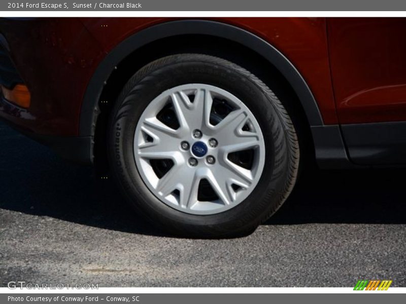 Sunset / Charcoal Black 2014 Ford Escape S