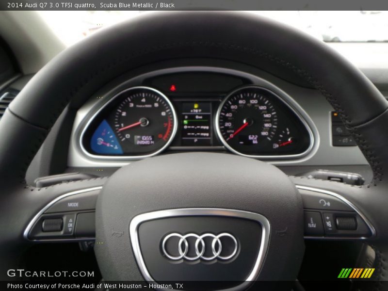 Scuba Blue Metallic / Black 2014 Audi Q7 3.0 TFSI quattro