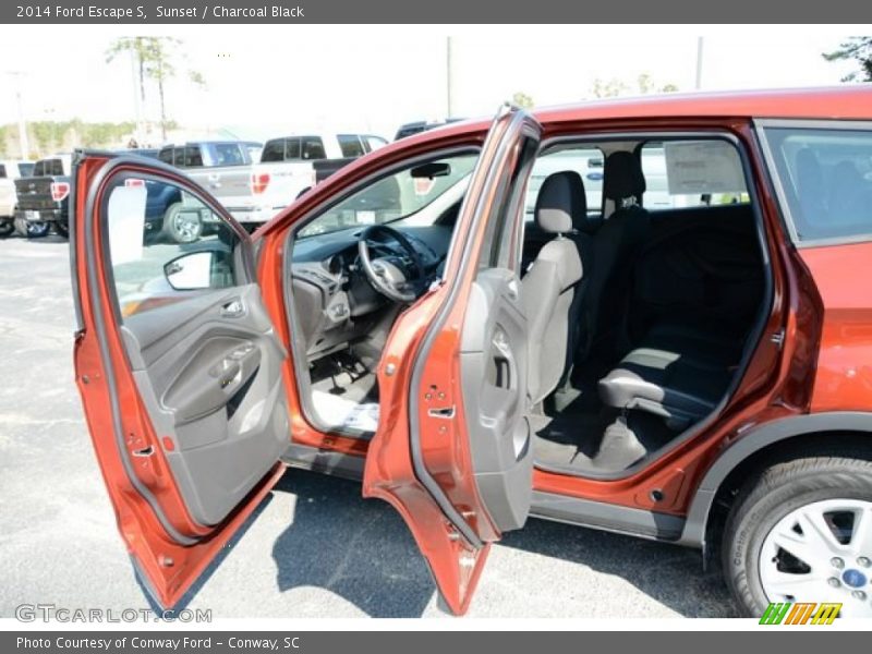 Sunset / Charcoal Black 2014 Ford Escape S