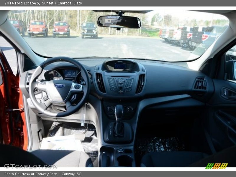 Sunset / Charcoal Black 2014 Ford Escape S