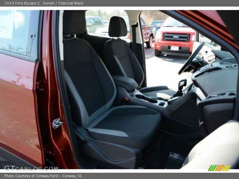 Sunset / Charcoal Black 2014 Ford Escape S