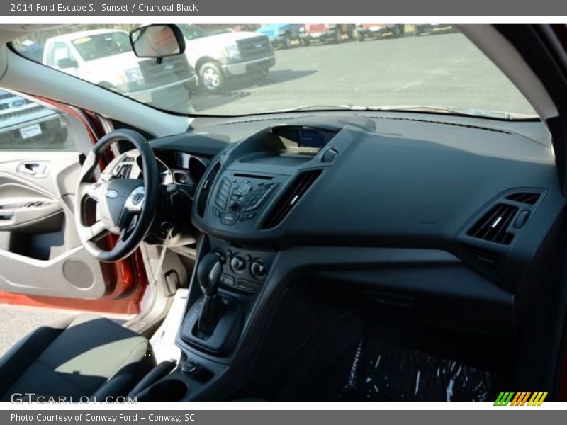 Sunset / Charcoal Black 2014 Ford Escape S