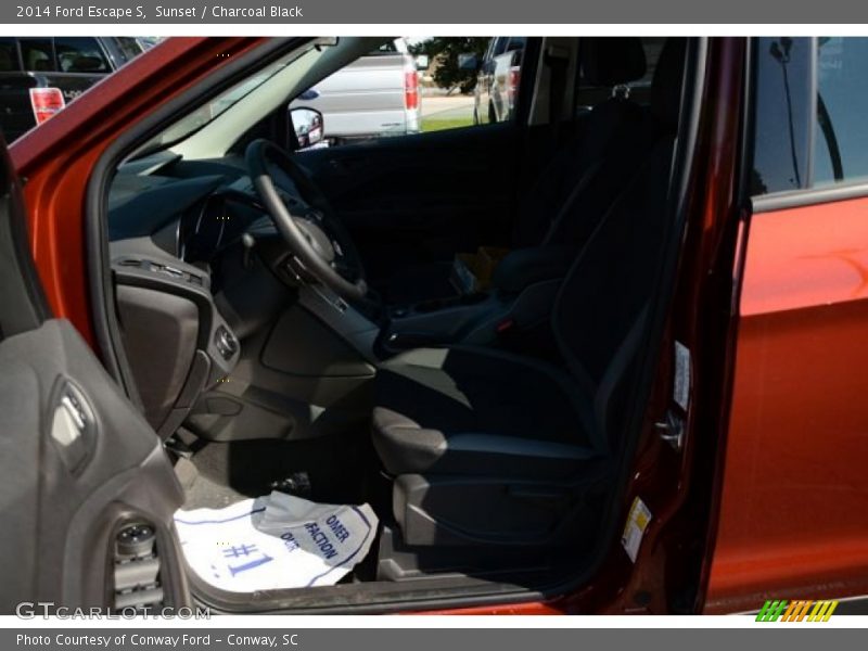 Sunset / Charcoal Black 2014 Ford Escape S