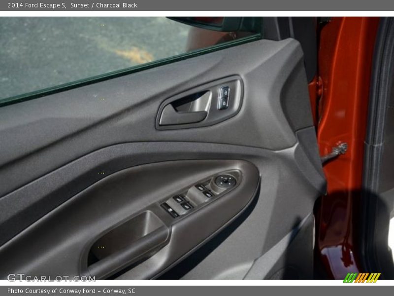 Sunset / Charcoal Black 2014 Ford Escape S