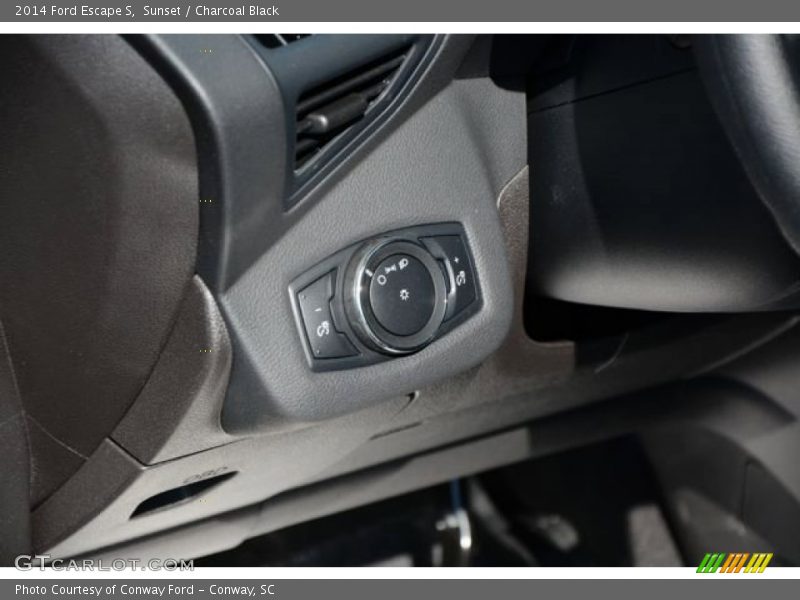 Sunset / Charcoal Black 2014 Ford Escape S