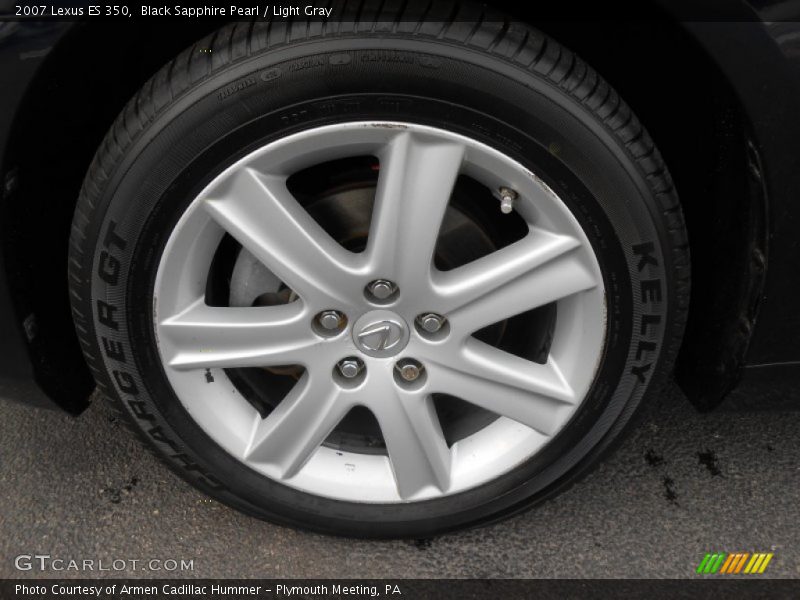Black Sapphire Pearl / Light Gray 2007 Lexus ES 350
