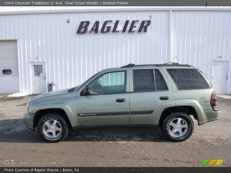 Silver Green Metallic / Medium Pewter 2004 Chevrolet TrailBlazer LS 4x4