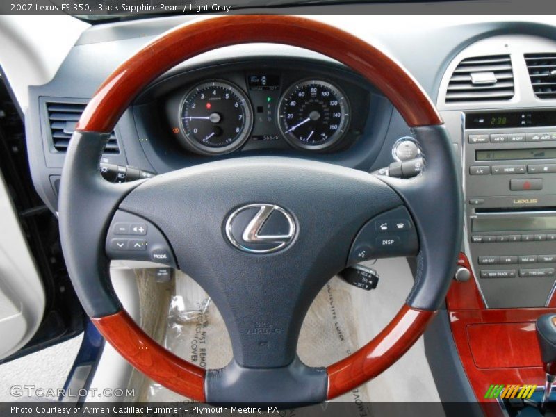 Black Sapphire Pearl / Light Gray 2007 Lexus ES 350