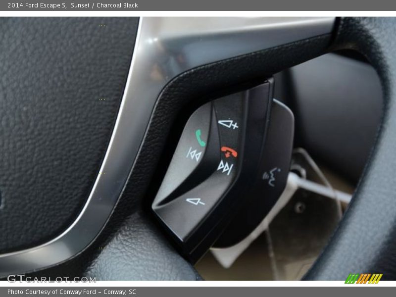 Sunset / Charcoal Black 2014 Ford Escape S