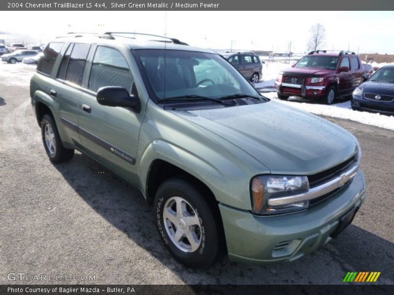 Silver Green Metallic / Medium Pewter 2004 Chevrolet TrailBlazer LS 4x4