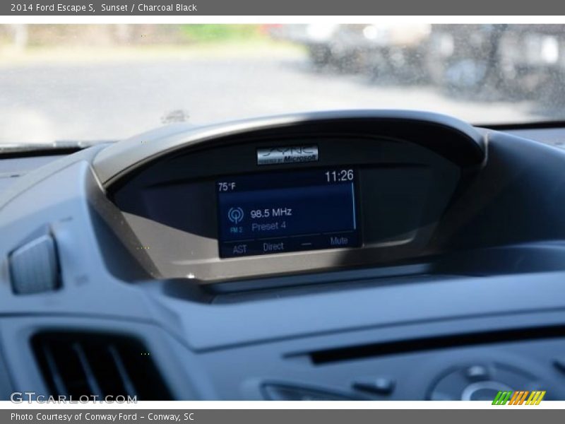 Sunset / Charcoal Black 2014 Ford Escape S
