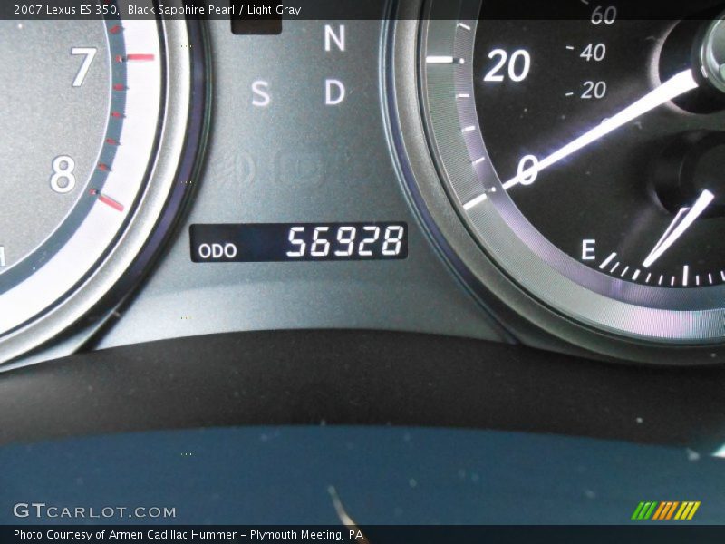 Black Sapphire Pearl / Light Gray 2007 Lexus ES 350