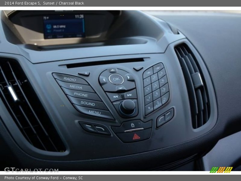 Sunset / Charcoal Black 2014 Ford Escape S