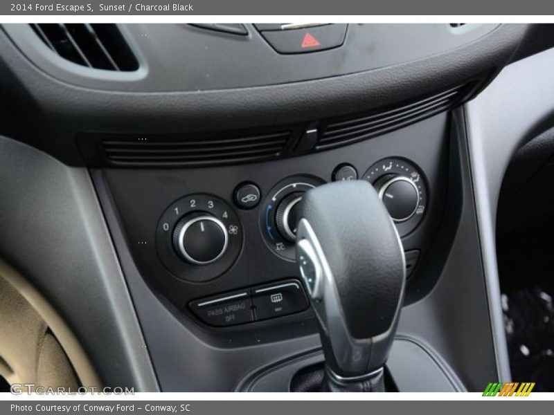 Sunset / Charcoal Black 2014 Ford Escape S