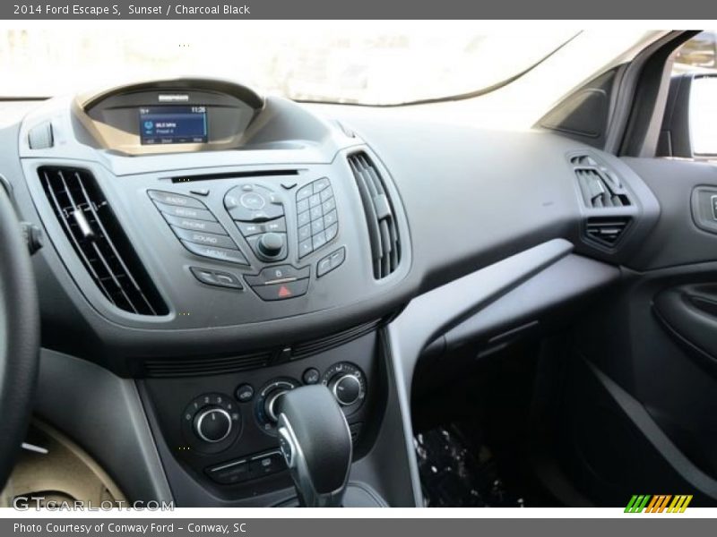 Sunset / Charcoal Black 2014 Ford Escape S