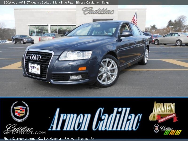 Night Blue Pearl Effect / Cardamom Beige 2009 Audi A6 3.0T quattro Sedan