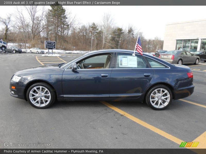 Night Blue Pearl Effect / Cardamom Beige 2009 Audi A6 3.0T quattro Sedan