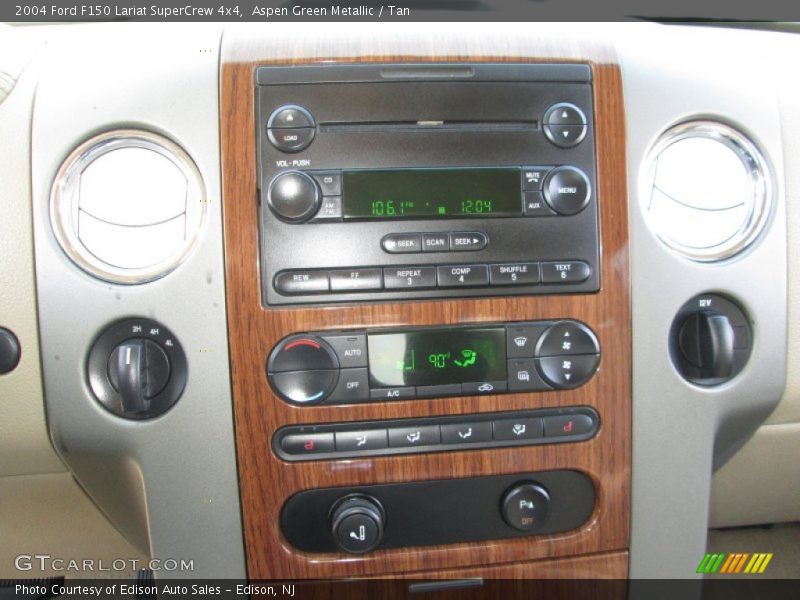 Aspen Green Metallic / Tan 2004 Ford F150 Lariat SuperCrew 4x4
