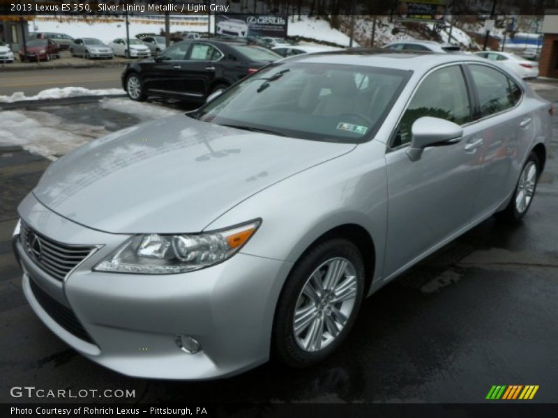 Silver Lining Metallic / Light Gray 2013 Lexus ES 350