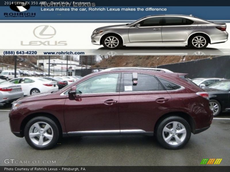 Claret Mica / Parchment 2014 Lexus RX 350 AWD