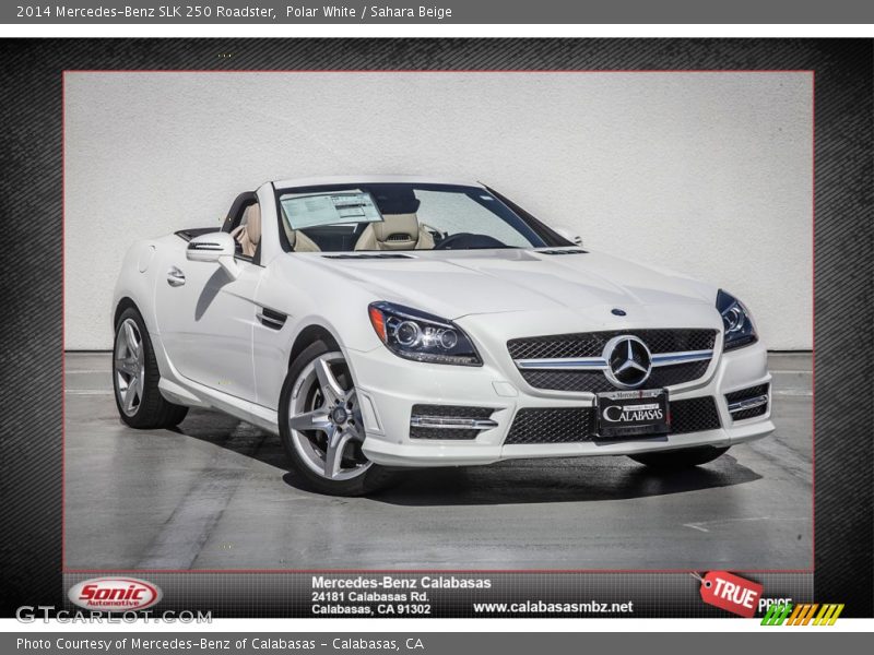 Polar White / Sahara Beige 2014 Mercedes-Benz SLK 250 Roadster