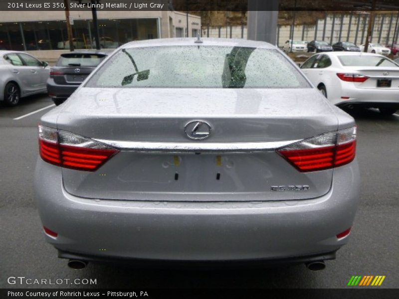 Silver Lining Metallic / Light Gray 2014 Lexus ES 350