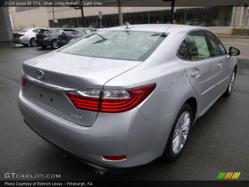 Silver Lining Metallic / Light Gray 2014 Lexus ES 350
