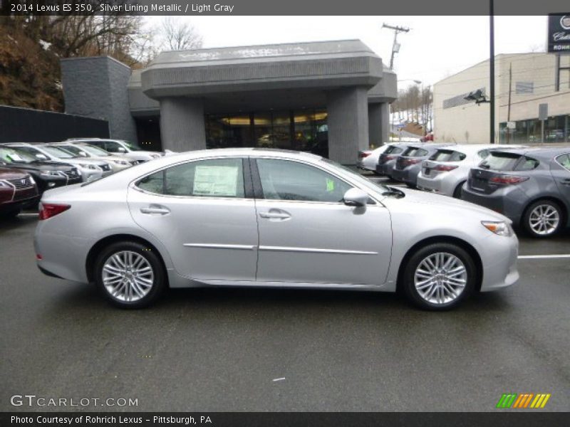 Silver Lining Metallic / Light Gray 2014 Lexus ES 350