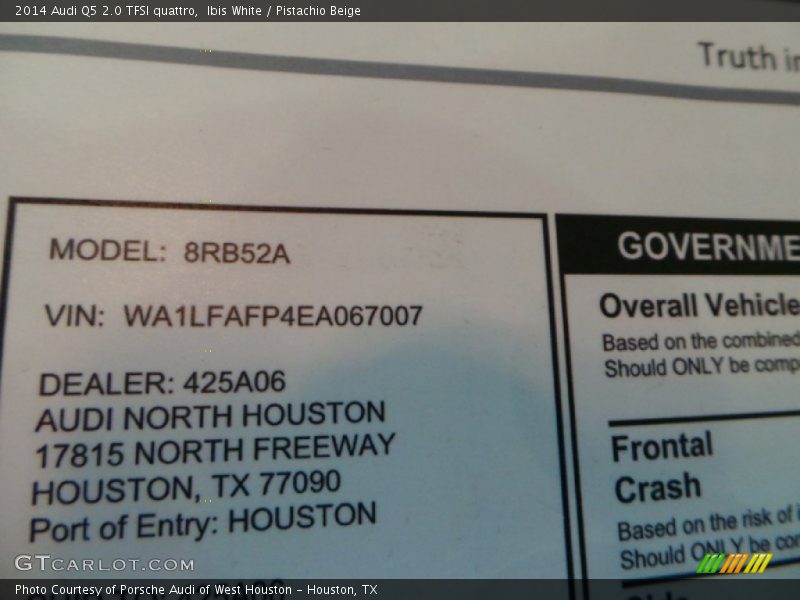 Ibis White / Pistachio Beige 2014 Audi Q5 2.0 TFSI quattro