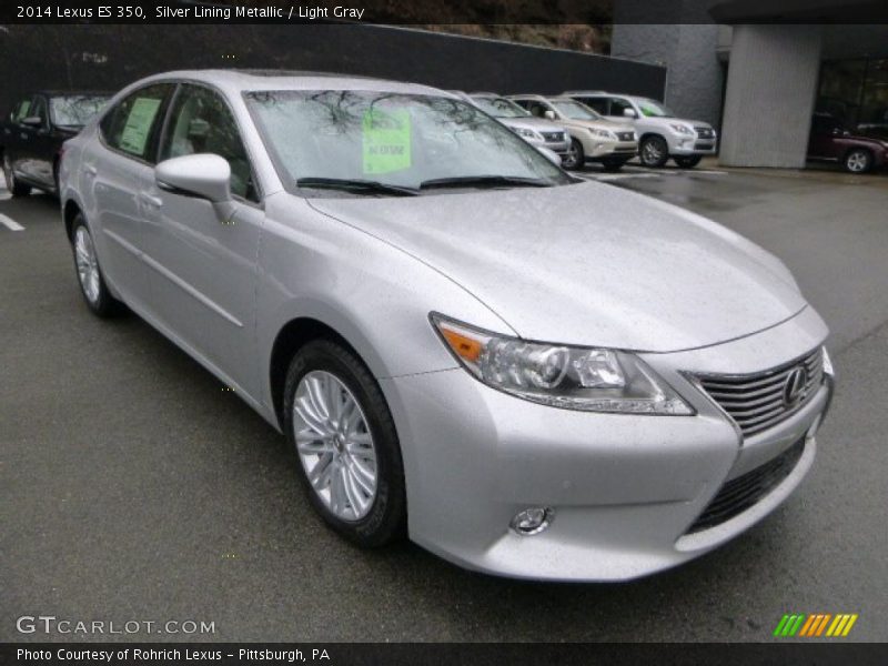 Silver Lining Metallic / Light Gray 2014 Lexus ES 350