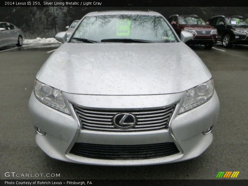 Silver Lining Metallic / Light Gray 2014 Lexus ES 350