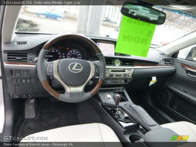 Silver Lining Metallic / Light Gray 2014 Lexus ES 350