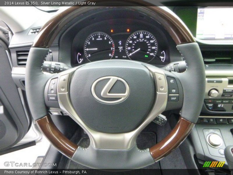 Silver Lining Metallic / Light Gray 2014 Lexus ES 350