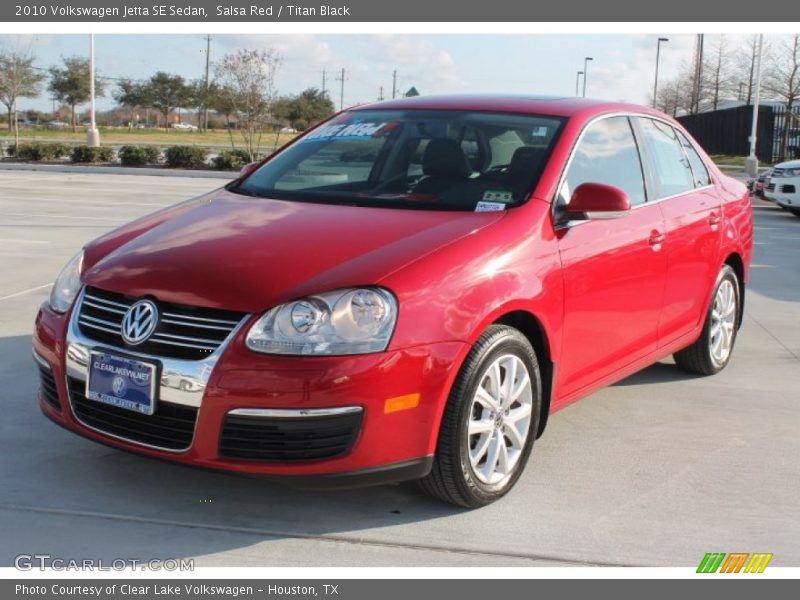 Salsa Red / Titan Black 2010 Volkswagen Jetta SE Sedan