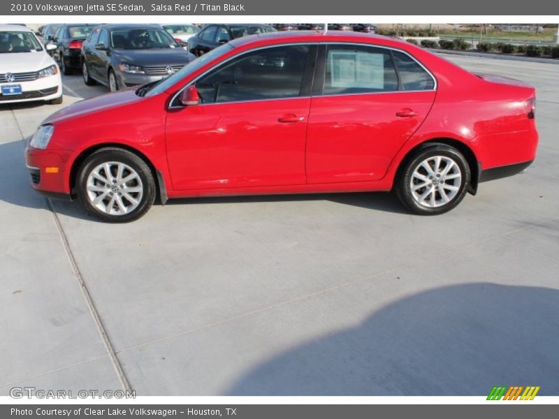 Salsa Red / Titan Black 2010 Volkswagen Jetta SE Sedan