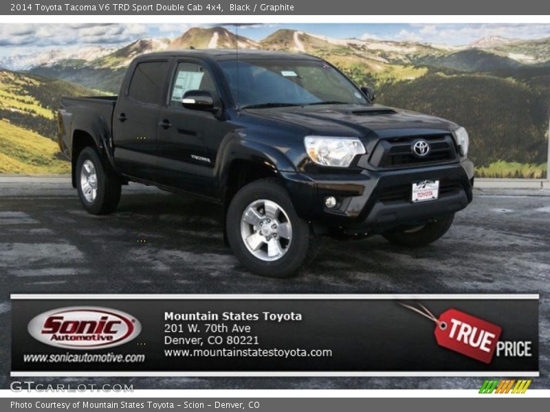 Black / Graphite 2014 Toyota Tacoma V6 TRD Sport Double Cab 4x4