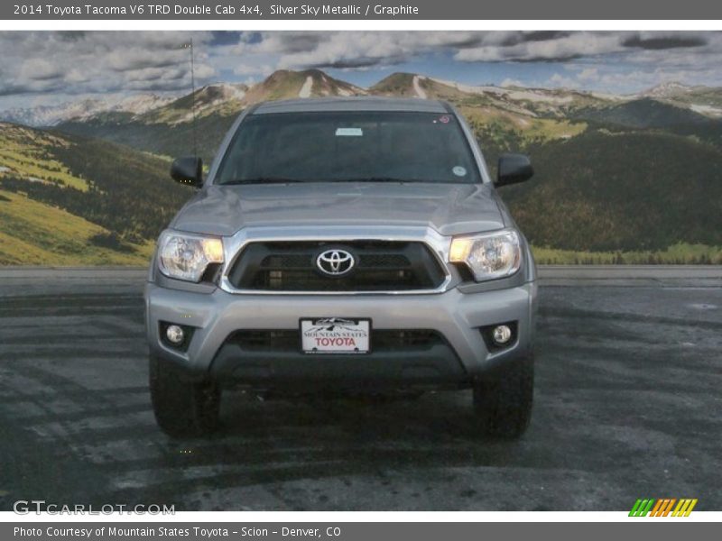 Silver Sky Metallic / Graphite 2014 Toyota Tacoma V6 TRD Double Cab 4x4