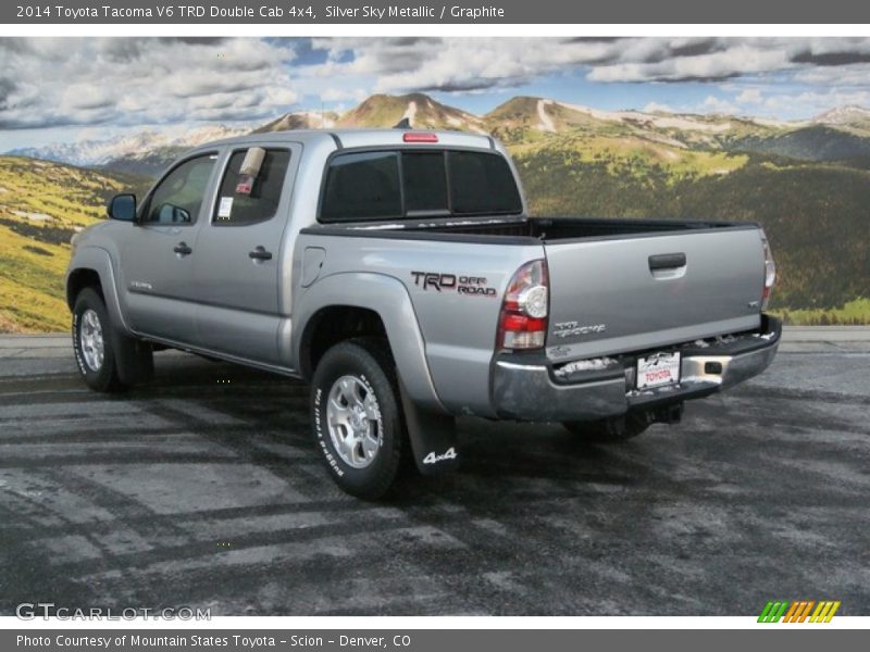 Silver Sky Metallic / Graphite 2014 Toyota Tacoma V6 TRD Double Cab 4x4