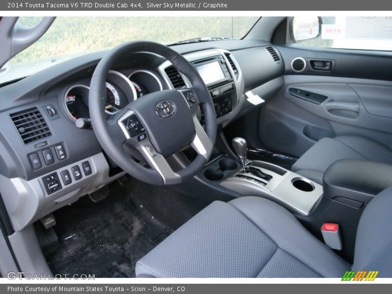 Silver Sky Metallic / Graphite 2014 Toyota Tacoma V6 TRD Double Cab 4x4