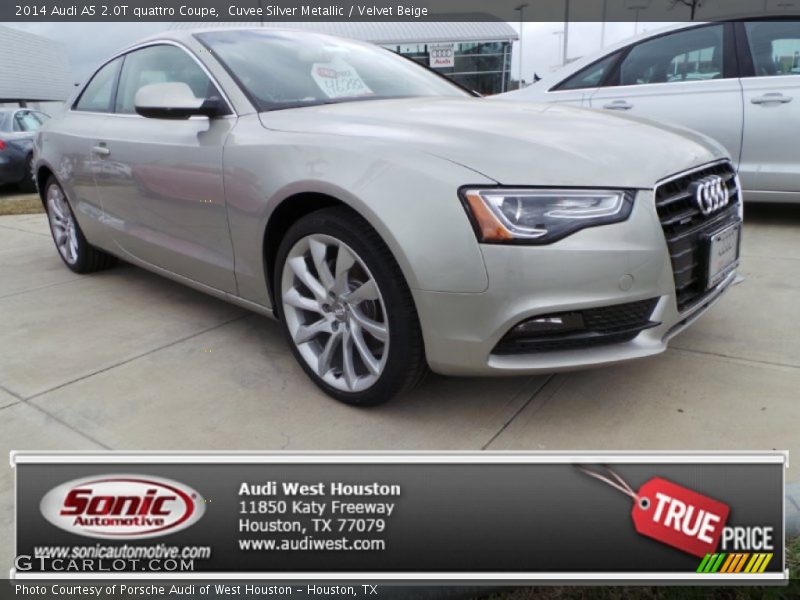 Cuvee Silver Metallic / Velvet Beige 2014 Audi A5 2.0T quattro Coupe