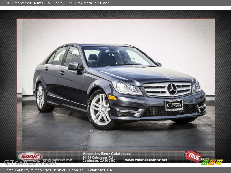 Steel Grey Metallic / Black 2014 Mercedes-Benz C 250 Sport