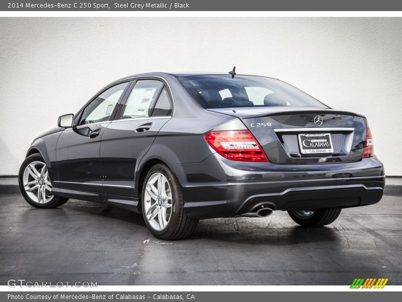 Steel Grey Metallic / Black 2014 Mercedes-Benz C 250 Sport